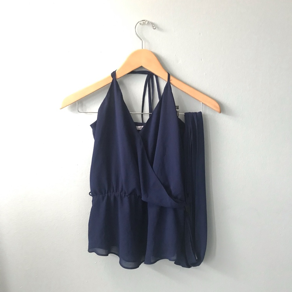 Blue Halter Top